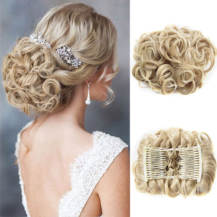 Styling-Tool: Synthetisches Dutt Haarteil mit Haarband für Damen, verleiht sofort Volumen.