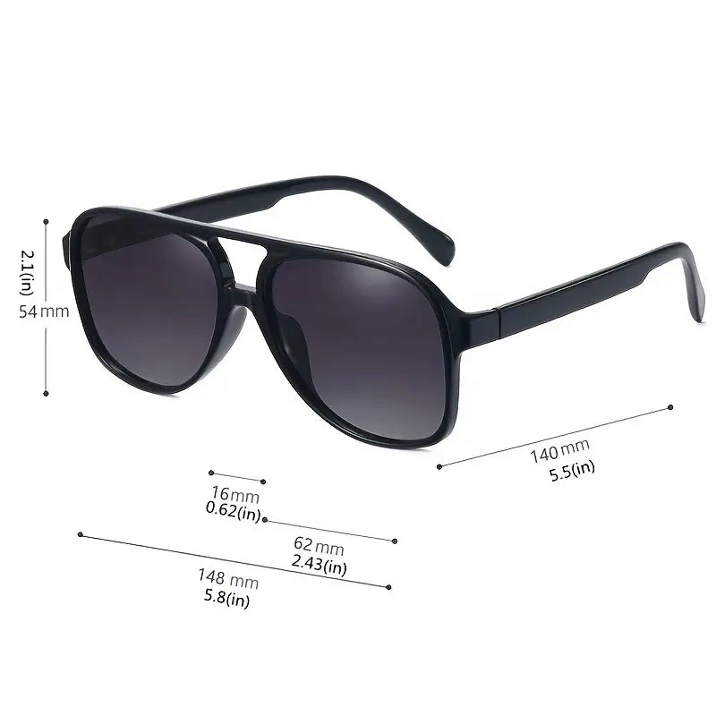 Elegante Unisex Retro-Sonnenbrille mit großem Rahmen und UV-Schutz. Vielseitiges Sommer-Accessoire.