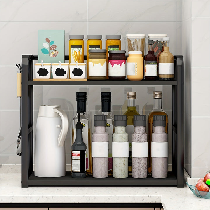 Minimalistisches Edelstahl-Küchenregal, langlebig und modern. Schafft Ordnung und nutzt den Platz optimal.