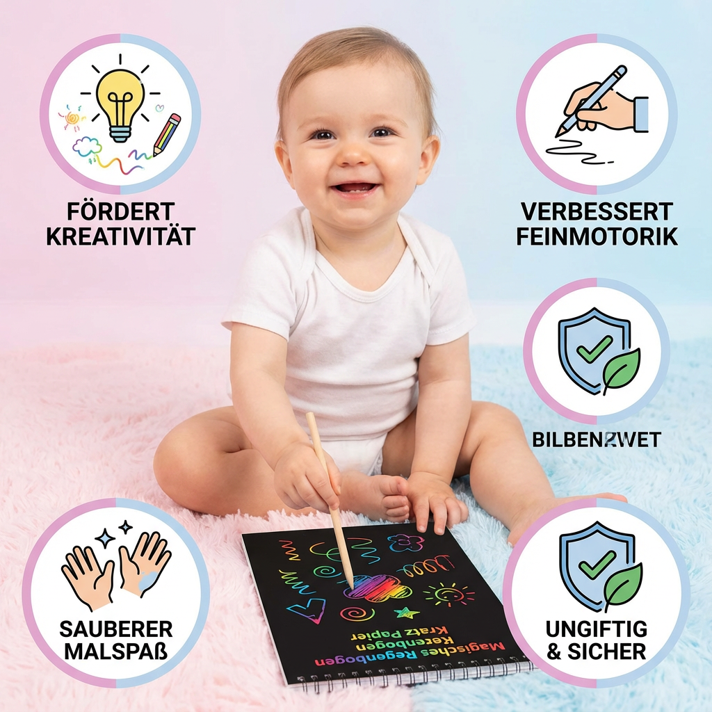 Erwachsener entspannt beim Kratzbild-Malen mit Regenbogen Kratzpapier, ideal für Anti-Stress & Kunst.