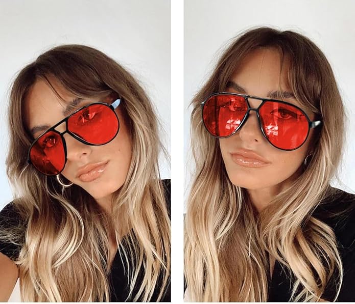 Trendige quadratische Oversized Aviator Sonnenbrille, retro, unisex, mit UV400 Schutz für den Sommer.