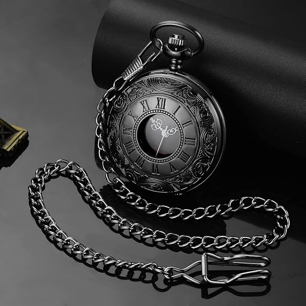 Hochwertige Vintage Taschenuhr für Damen & Herren, präzise Quarzuhr.