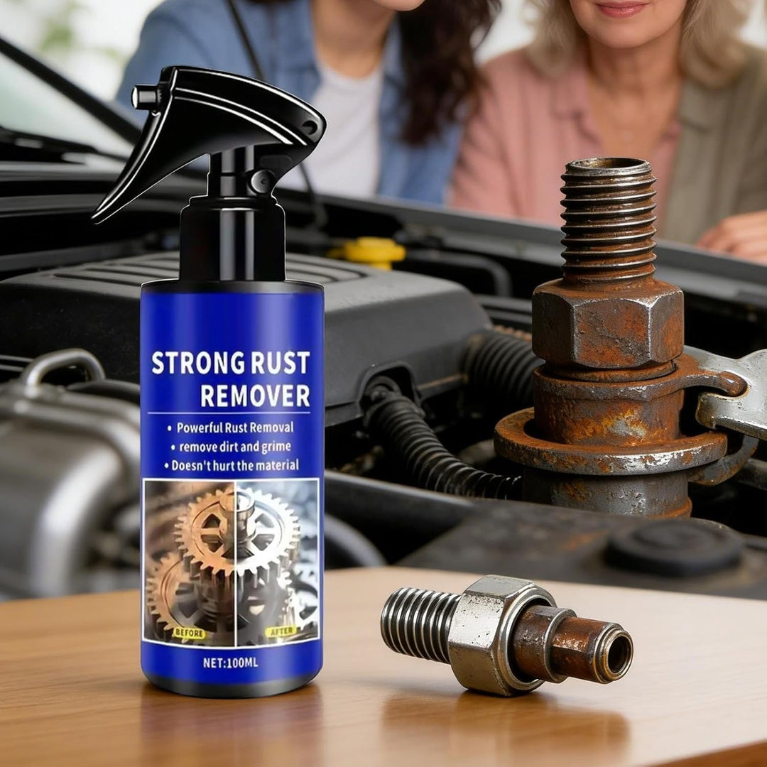Werkzeug Rostentferner Spray für Metall: Schneller Rostlöser zur effektiven Reinigung von Eisen & Stahl.