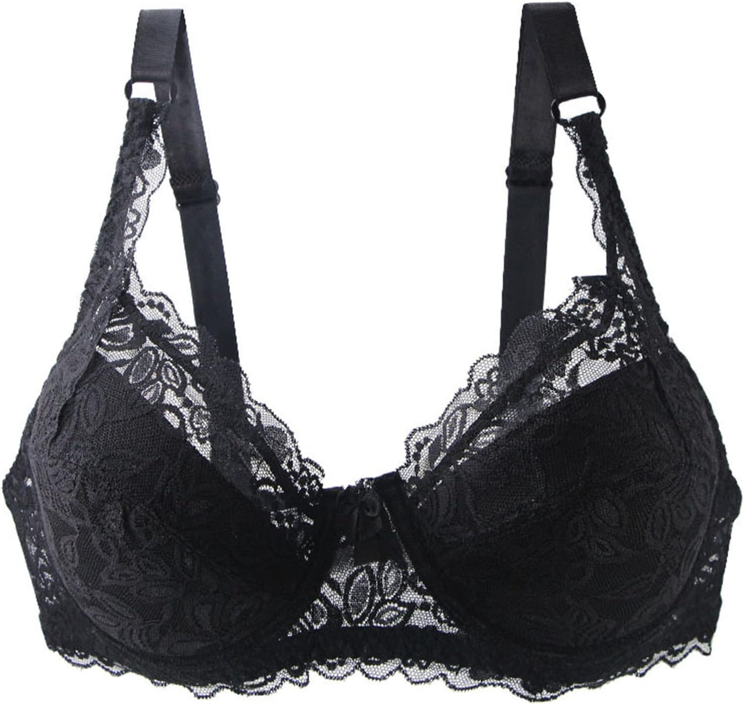 Eleganter Damen Spitzen-BH in Übergröße, modische Dessous mit Bügeln und komfortablem Halt.