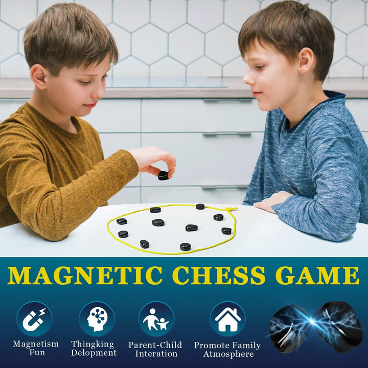 Magnetisches Reiseschach-Set, ideal für unterwegs und Reisen, bietet strategischen Spielspaß für die Familie.