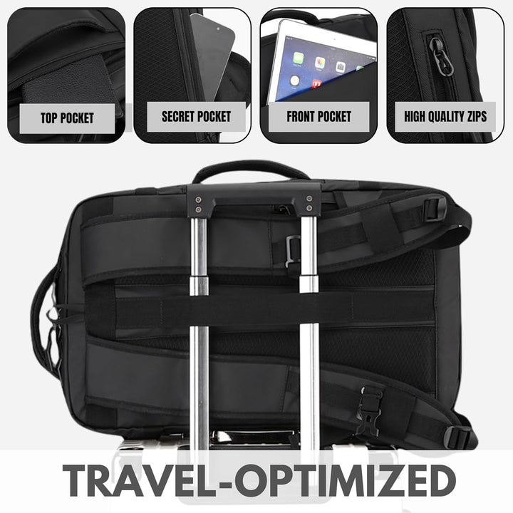 Hochwertiger wasserdichter Rucksack für 15 Zoll Laptops mit praktischer Seitenöffnung & USB-C.