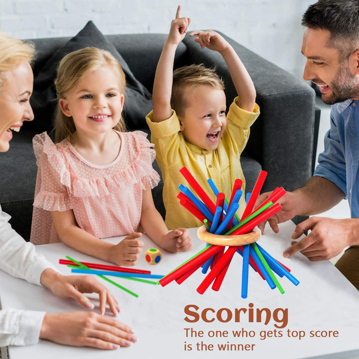 Lernspielzeug aus Holz: Geduldspiel für Kinder & Erwachsene zur Verbesserung von Balance und Feinmotorik.