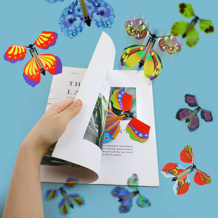 Bunte, wiederverwendbare fliegende Schmetterlinge; ideal für kreative Geschenke, Karten, Überraschungen oder als Spielzeug.