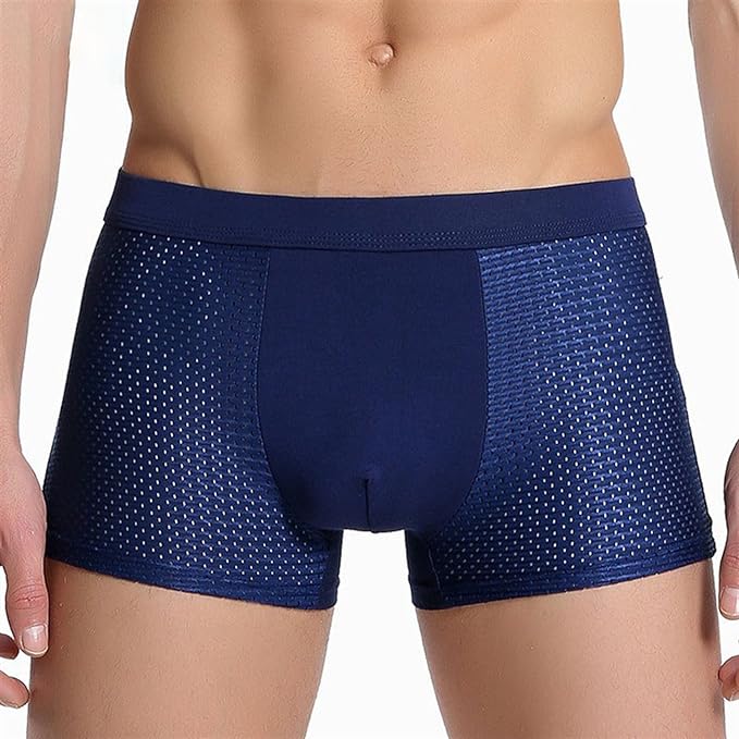 Nahaufnahme des weichen, atmungsaktiven Stoffes der Herren Boxershorts, ideal für Sport & Freizeit.