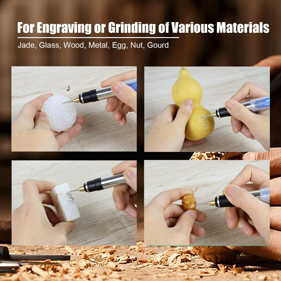 Ergonomischer Gravierstift für Holz, Glas & Metall. Leichtes Werkzeug für präzises Gravieren & Basteln zu Hause.