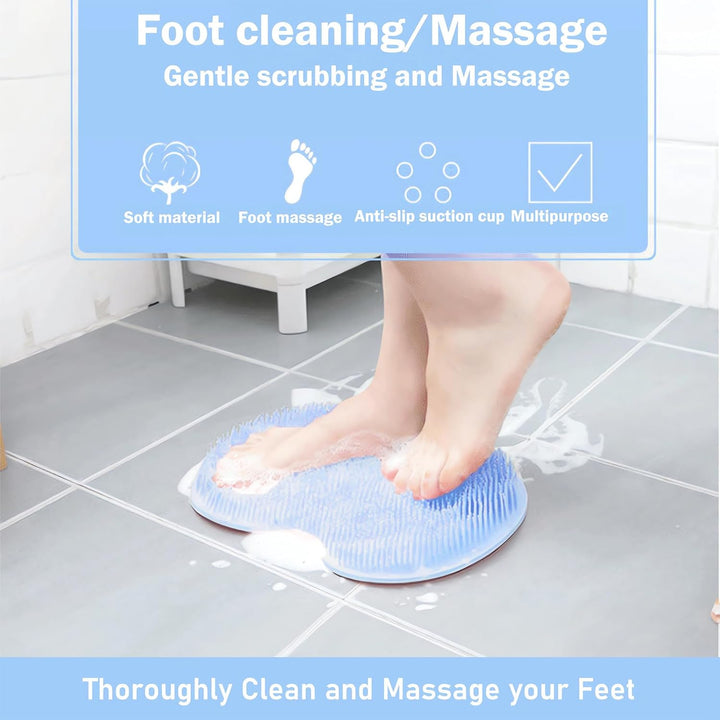 Hochwertige Silikon Fußreinigungsmatte mit Massagefunktion für das Badezimmer. Ideal für Körperpflege & Hygiene.