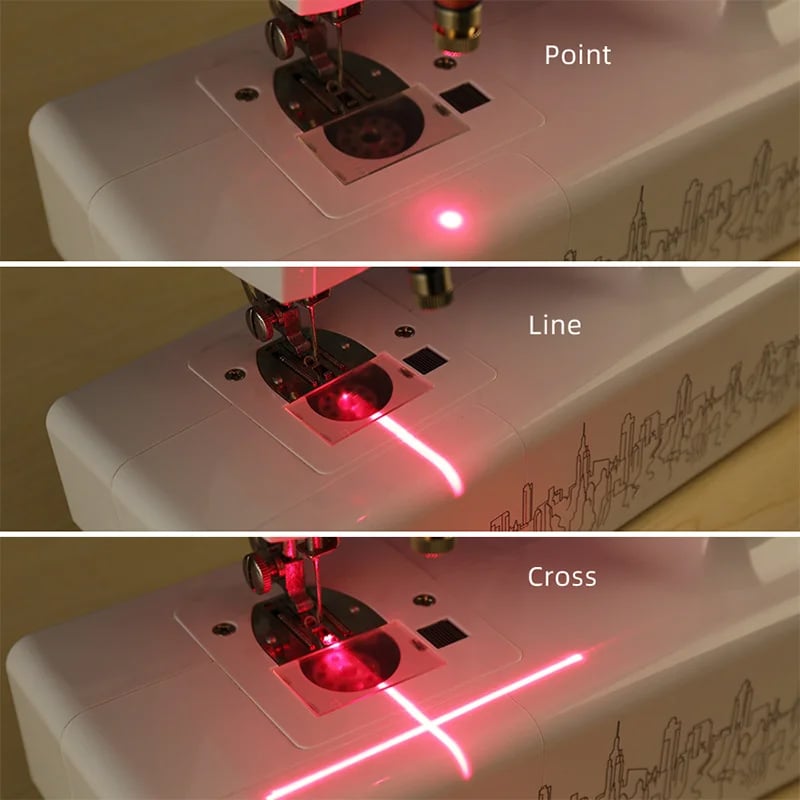 Universelle Laser-Nahtführung für Nähmaschinen, Overlock & Stickmaschinen. Ermöglicht gerades Nähen & präzises Quilten.