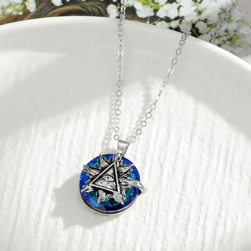 Elegante Damen Halskette mit Bösem Blick Symbol, spiritueller Schutz & modischer Glücksbringer.