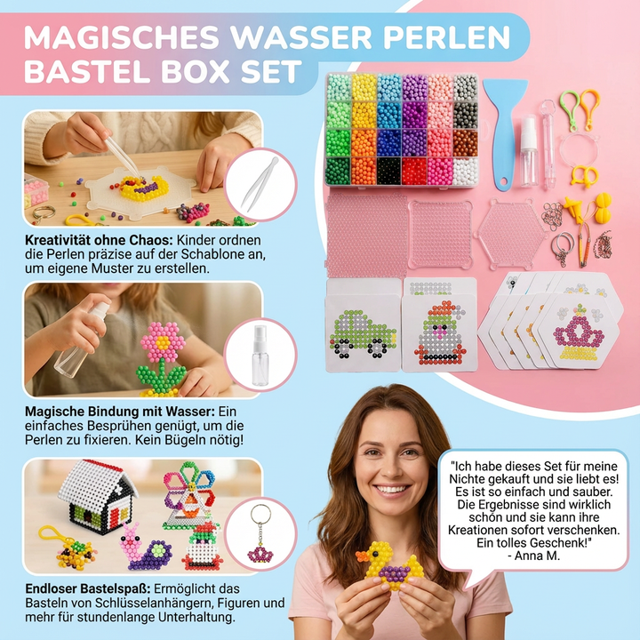 Lernspielzeug: Kreativ-Bastelset mit Wasserperlen für Kinder, ideal zur Förderung der Feinmotorik.