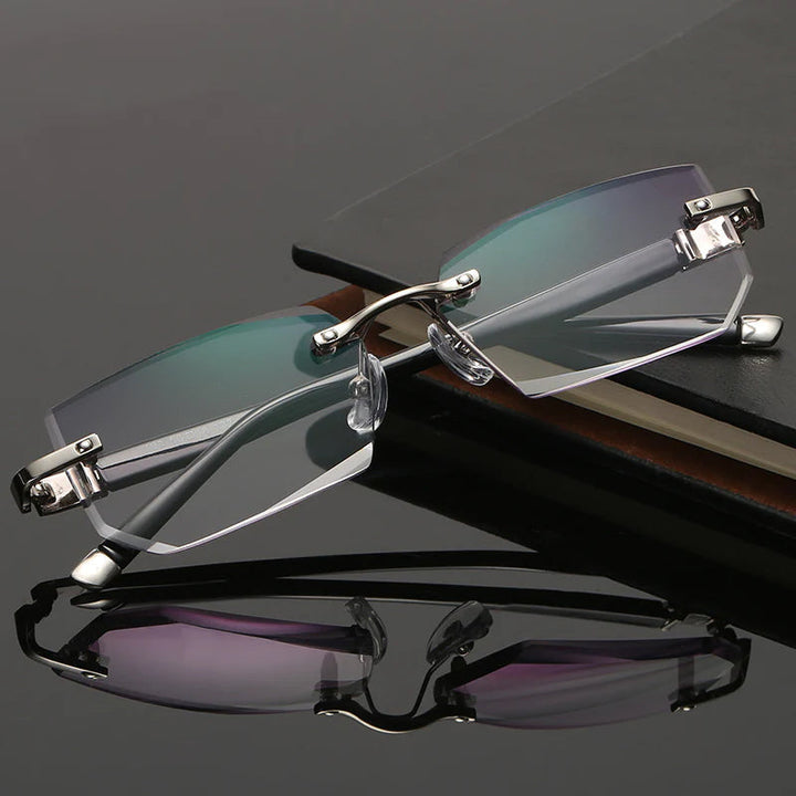 Moderne Gleitsichtbrille unisex als Lesehilfe und Fernbrille mit Blaulichtfilter.