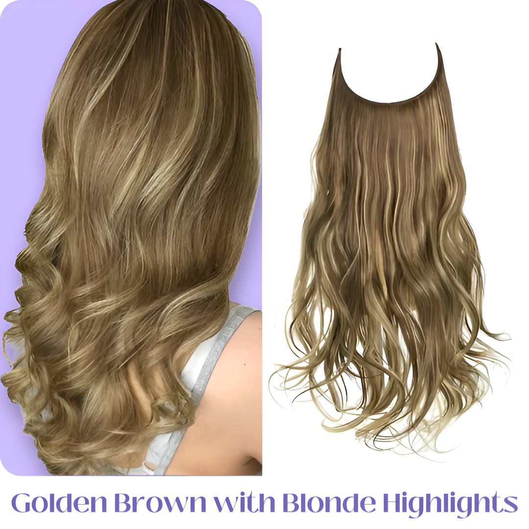 Natürliche unsichtbare Haarverlängerungen für Damen: Einfaches Styling.
