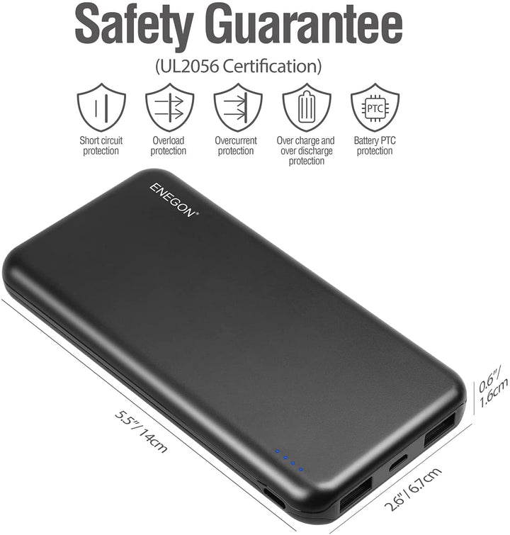 Verpackung des Powerbank 10000 mAh Duo-Sets. Zwei mobile Ladegeräte für Smartphone & Tablet, bereit für die Reise.