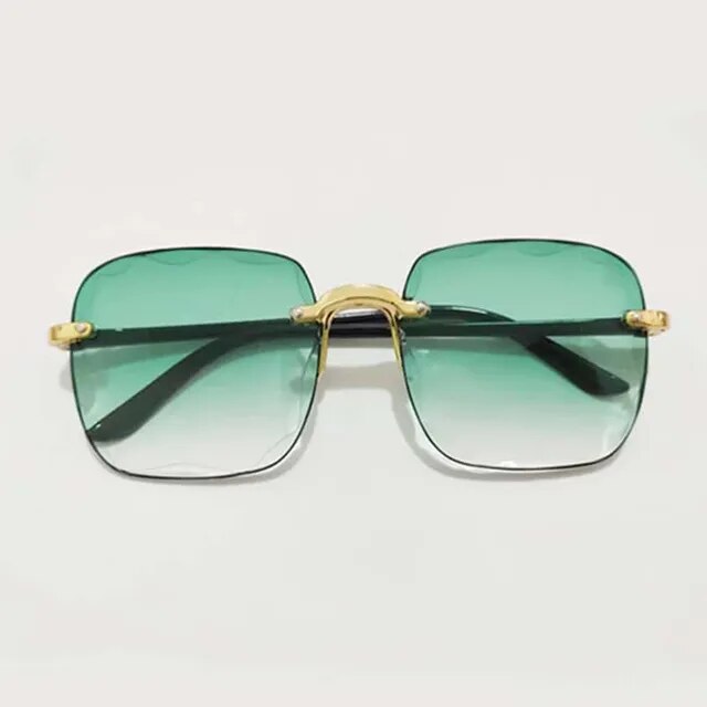 Fashion Unisex Sonnenbrille Vintage, randlos. Verlaufsgläser & UV400 Augenschutz.