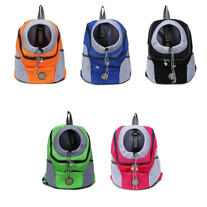 Sicherer Hunderucksack für kleine bis mittelgroße Hunde. Mit Gurt für maximale Sicherheit unterwegs.