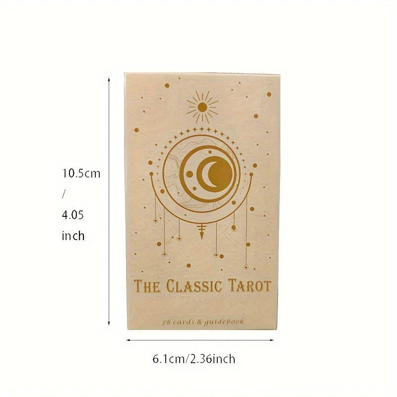 Traditionelles 78-Karten Tarot-Set für Wahrsagen & mystische Rituale. Unterstützt Intuition & Einsicht.