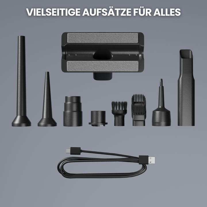 Komplette Reinigungslösung: kabelloser Akku Staubsauger mit starker Saugkraft für jede Herausforderung.