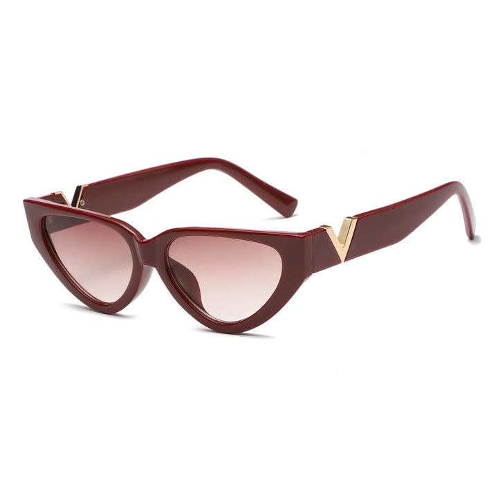 Trendige Damen Sonnenbrille mit Katzenaugen-Design, Vintage Look, UV400.