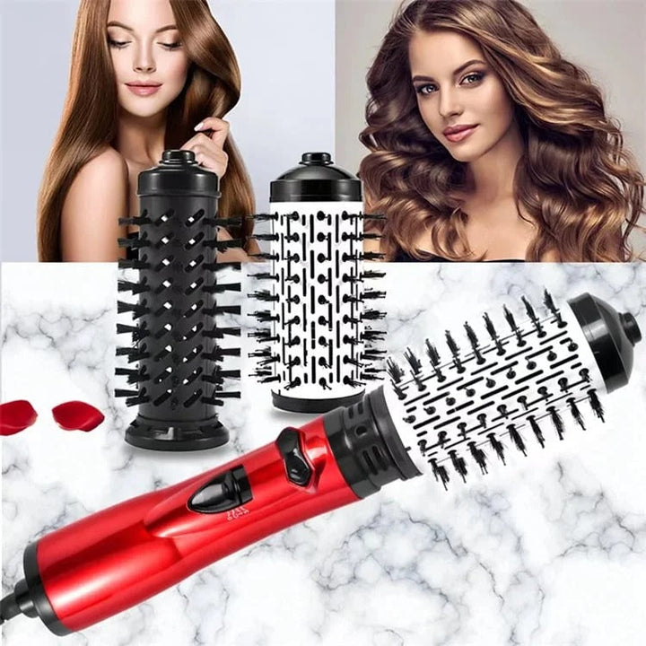 Detailaufnahme der Warmluftbürste mit Ionen-Technologie für Frizz-Kontrolle und geschmeidiges Haar.