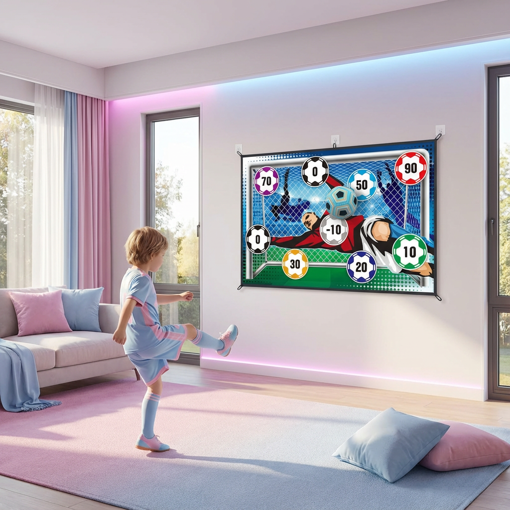 Detailansicht der Schusslöcher auf der Fußball Zielschusswand. Perfekt für Schussgenauigkeit und Präzisionstraining.