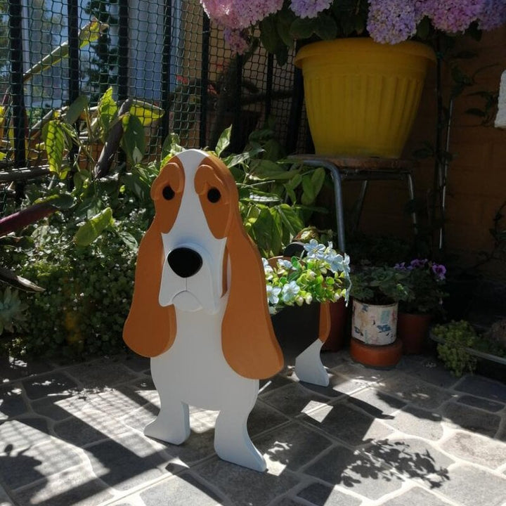 Einzigartiger Hunde-Blumentopf: Dekoratives Pflanzgefäß für Blumen & Gräser.