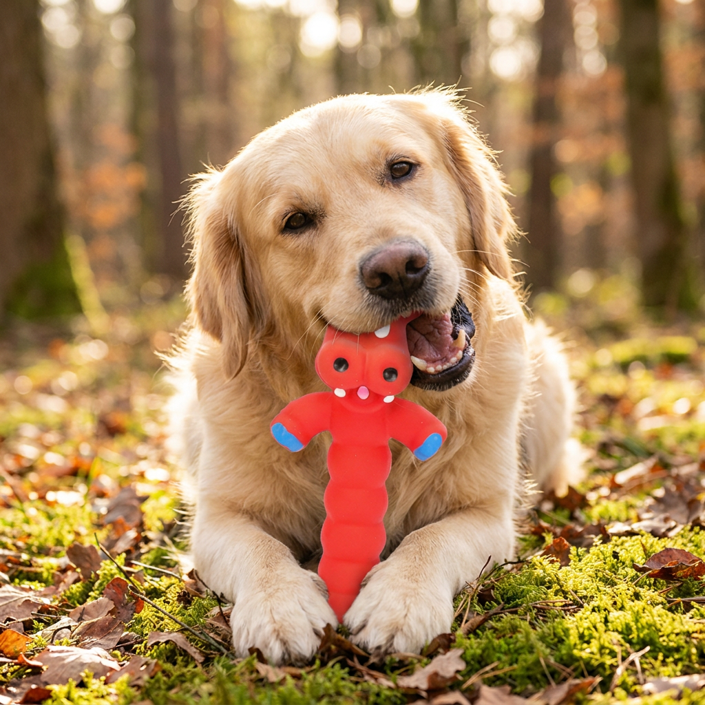 Spaß und Pflege: Naturlatex Kauspielzeug für Hunde, robust für Spiel & effektive Zahnreinigung.