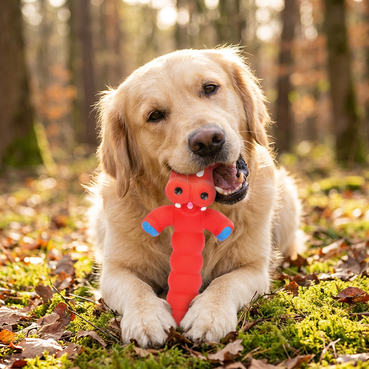 Spaß und Pflege: Naturlatex Kauspielzeug für Hunde, robust für Spiel & effektive Zahnreinigung.