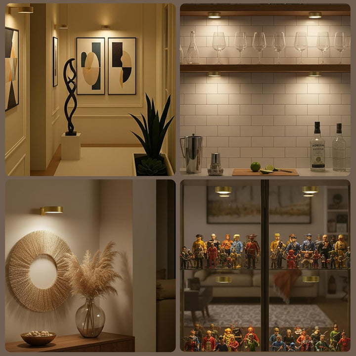 Stilvolle Homedecor LED Bilderleuchte, kabellos, dimmbar und warmweiß, wertet Ihre Wohnräume auf.