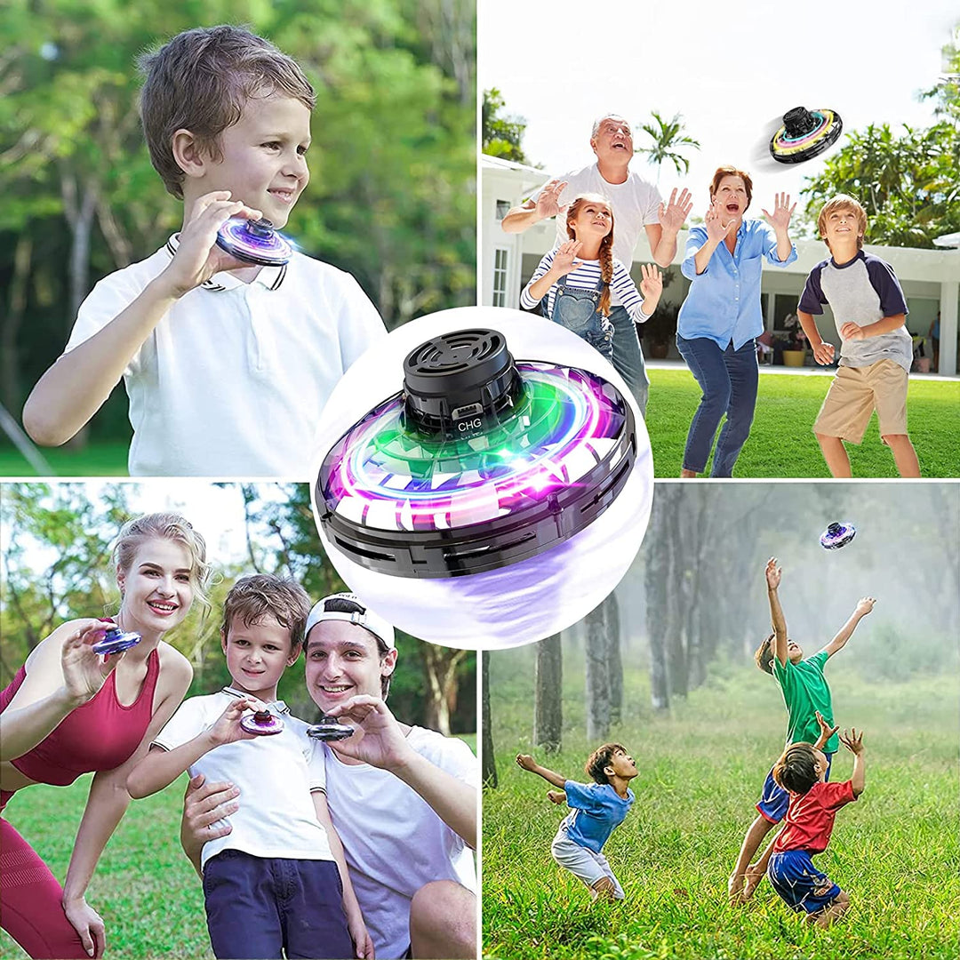 Infrarot UFO Spielzeug für Kinder & Erwachsene, fliegend mit LED-Lichtern für interaktiven Spielspaß.