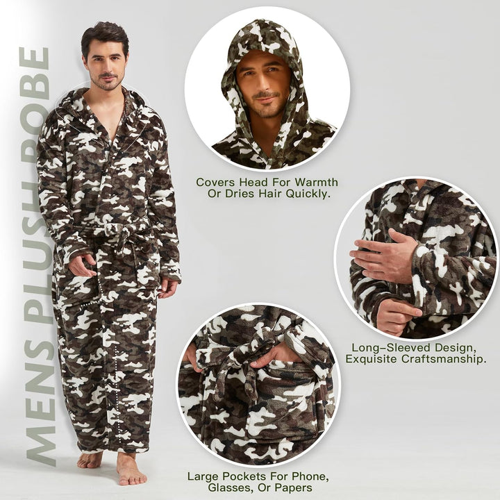 Perfektes Geschenk: Gemütlicher Herren Winter Bademantel für pure Entspannung.