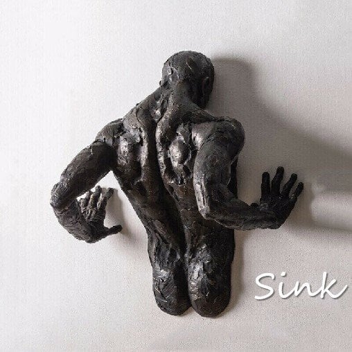 Einzigartige Harz-Skulptur als Wandobjekt, modernes Design, perfekt als Deko oder Geschenkidee.