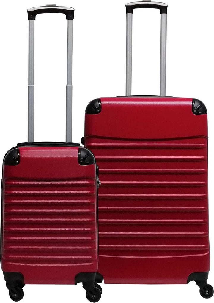 Modernes 2er-Set Hartschalen-Trolleys, strapazierfähige Rollkoffer für komfortables Reisen.