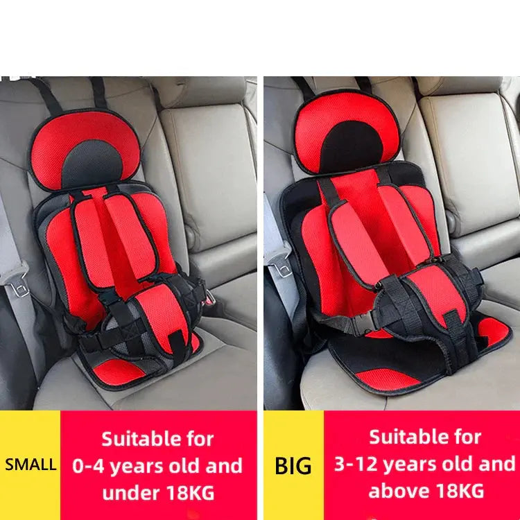 Ergonomischer Kinder Reisesitz mit atmungsaktivem Mesh und 5-Punkt-Gurt für optimale Sicherheit.