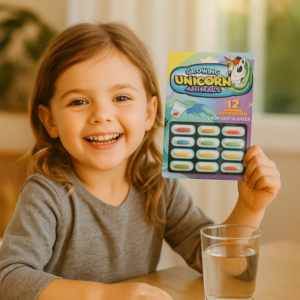 Set magischer Tier Wachstumskapseln für Kinder. Wasser Spielzeug, Experimentierkasten, fördert Lernspaß.