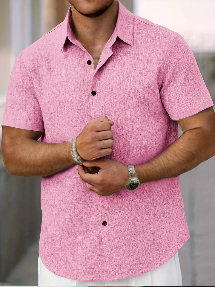 Herren Kurzarmhemd, atmungsaktiv, vielseitig, ideal für Sommer & Strand.