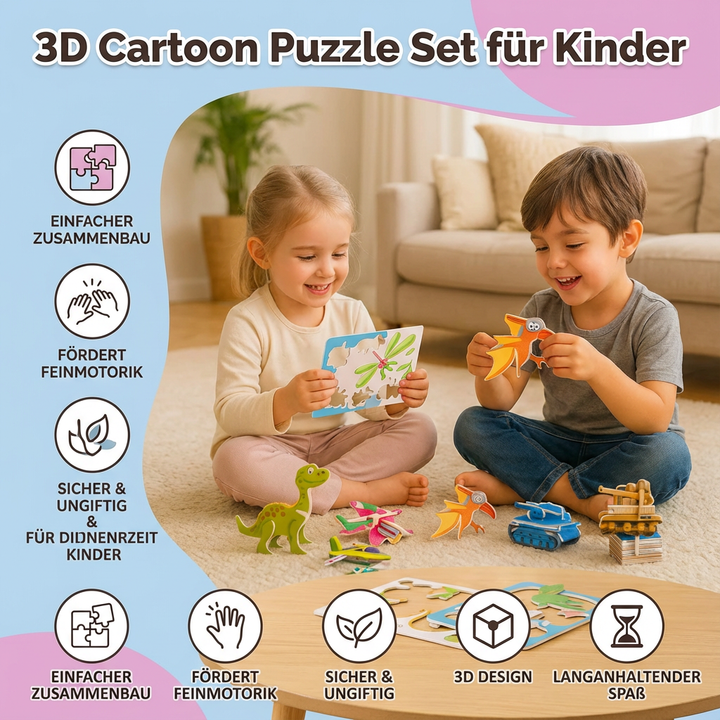 Pädagogisches 3D Insekten-Puzzle, bunt & sicher, ein perfektes Geschenk für neugierige Kinder.