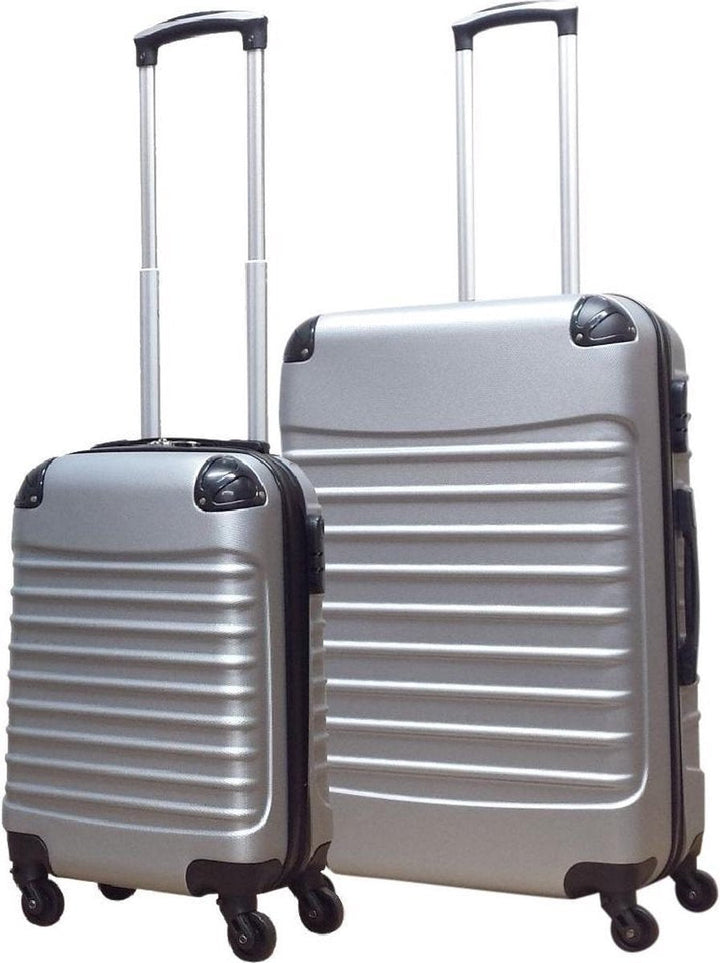 Attraktives 2-teiliges Hartschalenkoffer-Set, optimal für Urlaubsreisen und Geschäftsreisen.