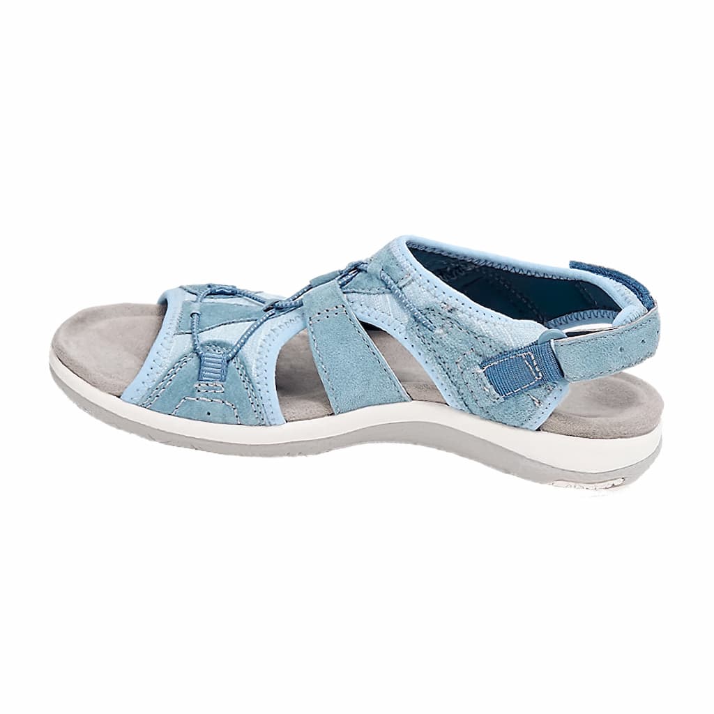 Orthopädische Damensandalen von oben, stilvoll & funktionell für Sommer & bequemes Gehen.