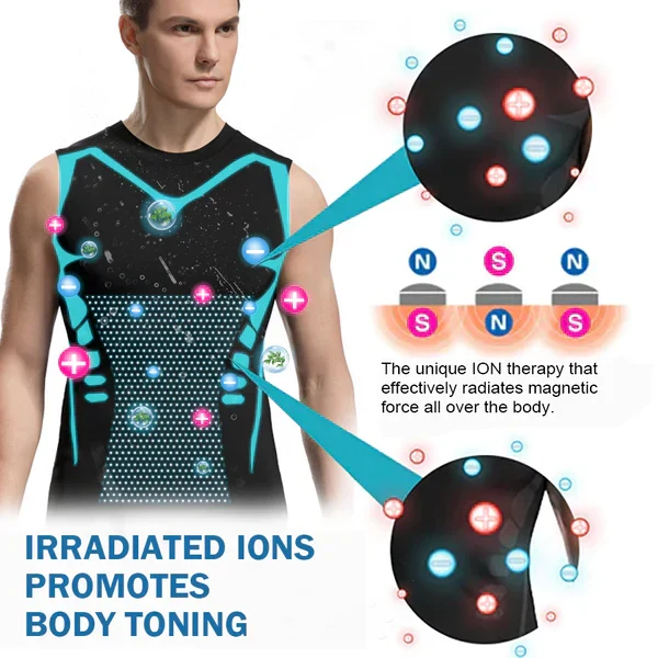 Herren Kompressions-Tanktop, formt Oberkörper, glättet Bauch und Brust für Sport & Alltag.
