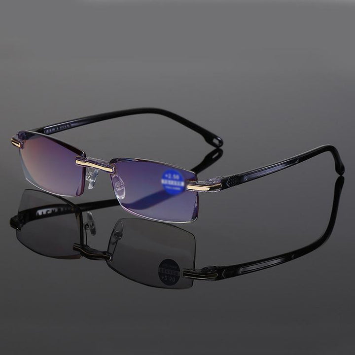 Komfortable Unisex Gleitsichtbrille, progressiv, mit Blaulichtfilter für entspanntes Sehen & Augenschutz.
