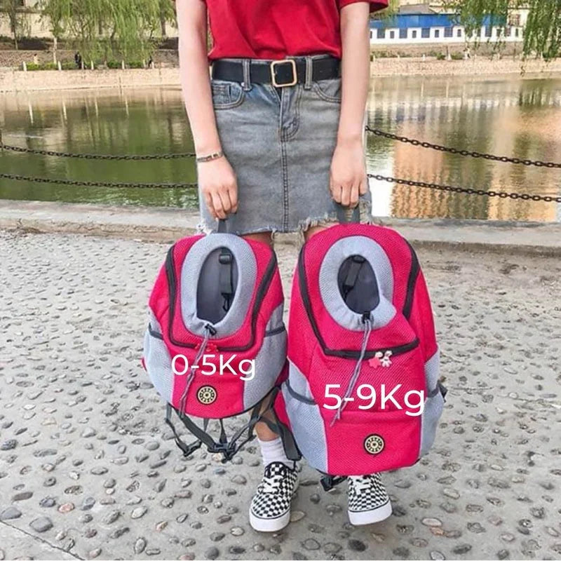 Hundetransportrucksack für kleine & mittelgroße Hunde. Bietet Komfort & Sicherheit beim Reisen und Wandern.