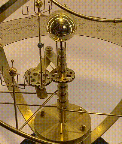 Drehbares mechanisches Sonnensystem-Modell, beeindruckende Weltall-Dekoration für den Schreibtisch.