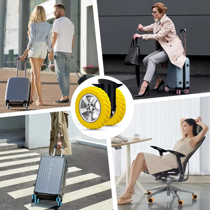 Praktisches 8er Set bunter Rollenschützer für Koffer, idealer Gepäckschutz und stilvolle Farbakzente.