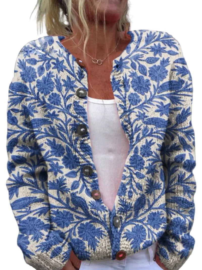 Elegante Damen Strickjacke aus weichem Material für Herbst & Winter. Vielseitiger Cardigan für Büro oder Freizeit.