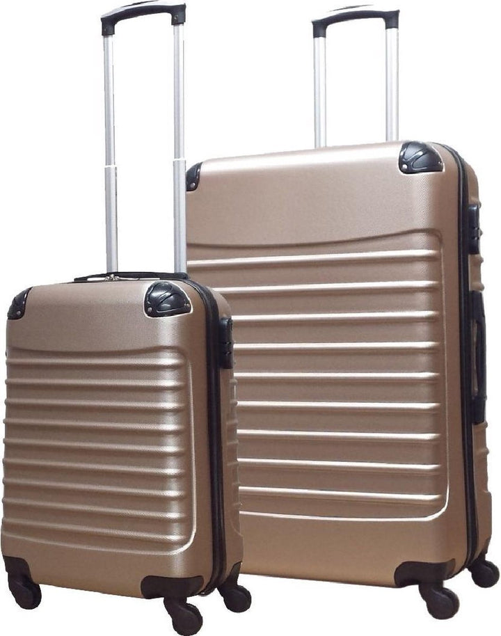 Stylisches 2-teiliges Gepäckset, Hartschalenkoffer mit Rollen für Business und Urlaub.
