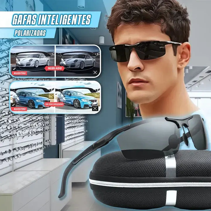 Photochromatische Unisex Brille. Selbsttönende Gläser mit Blaulichtfilter & UV400 Schutz für adaptiven Augenschutz.